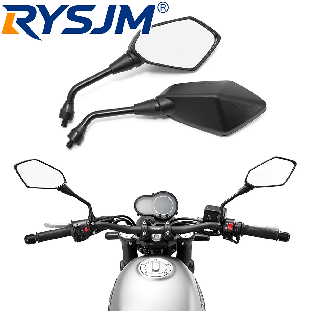 1 Pair 10mm New Motorcycle Mirror Scooter E-Bike Rearview Mirrors Electromobile Black Side Convex Mirror M10 for BMW R1200 F650