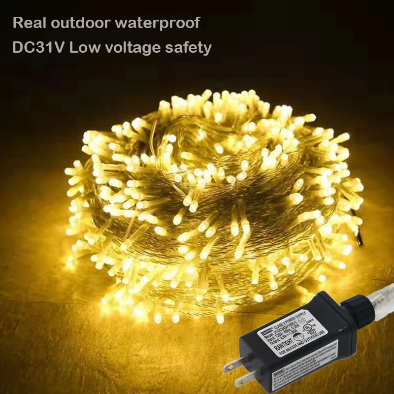 

Really Waterproof Christmas Garland Lights 10M 20M 30M 50M 100M Led String Fairy Light Outdoor Holiday Lights For Wedding Party