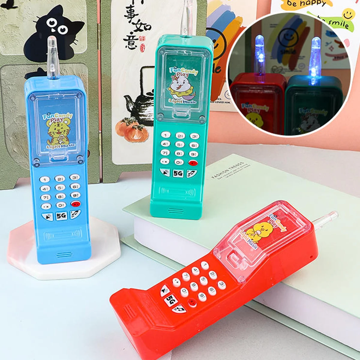 Childhood Nostalgia Toys Simulation Big Brother Light Music Mobile Phone Toys Educational Early Childhood Small Toy Holiday Gift