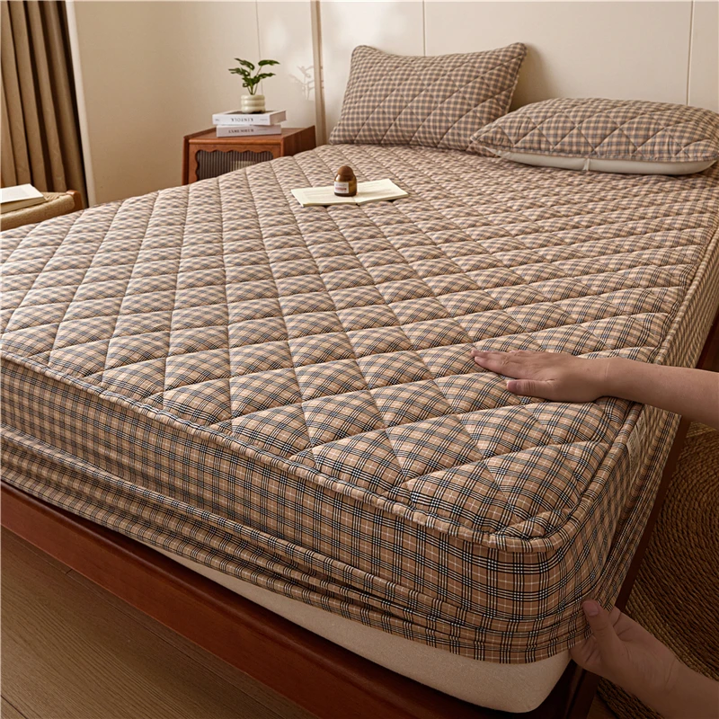 1pc 100%Cotton Mattress Cover Waterproof 침대커버 Single/Queen/King Size Thicken Bed Cover with Elastic Mattress Protectors 매트리스 커버