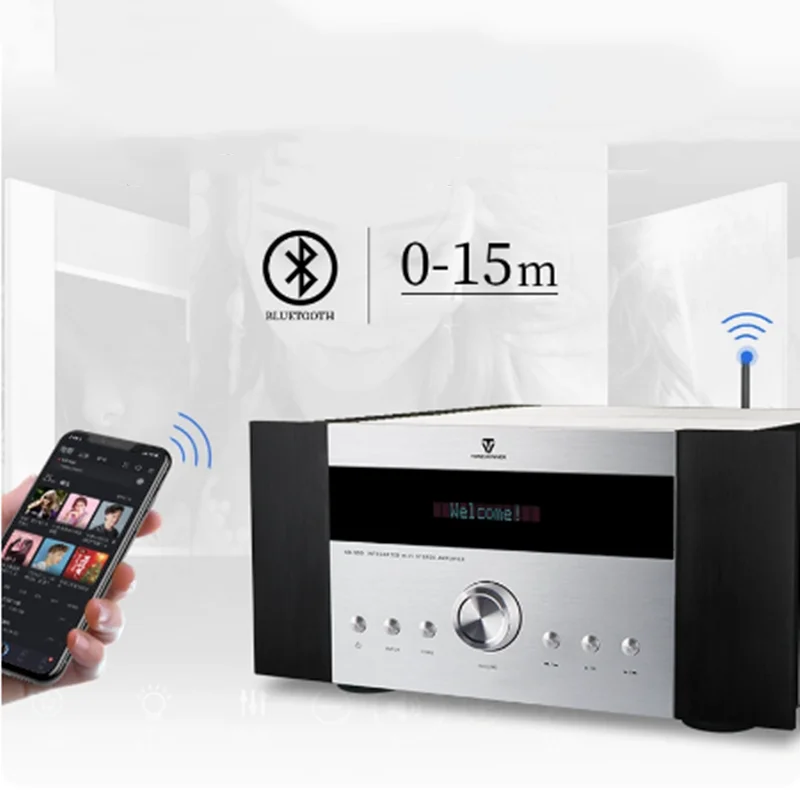 الفائز AD-99D HiFi مكبر كهربائي فئة أ مكبر الصوت تعديل مع بلوتوث USB-الصوت I2S ARC U القرص/TF بطاقة APP التحكم