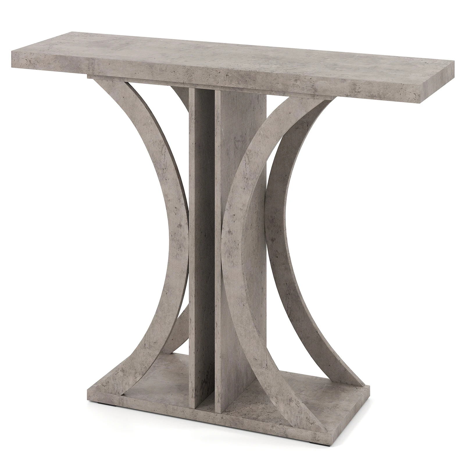 

Console Table, 40” Rectangular Entryway Table w/ Geometric Frame for Living Room