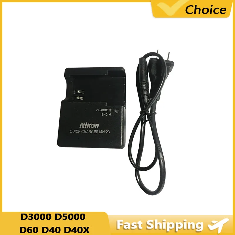 

Battery Charger For Nikon D3000 D5000 D60 D40 D40X SLR Camera EN-EL9A Replacement Part