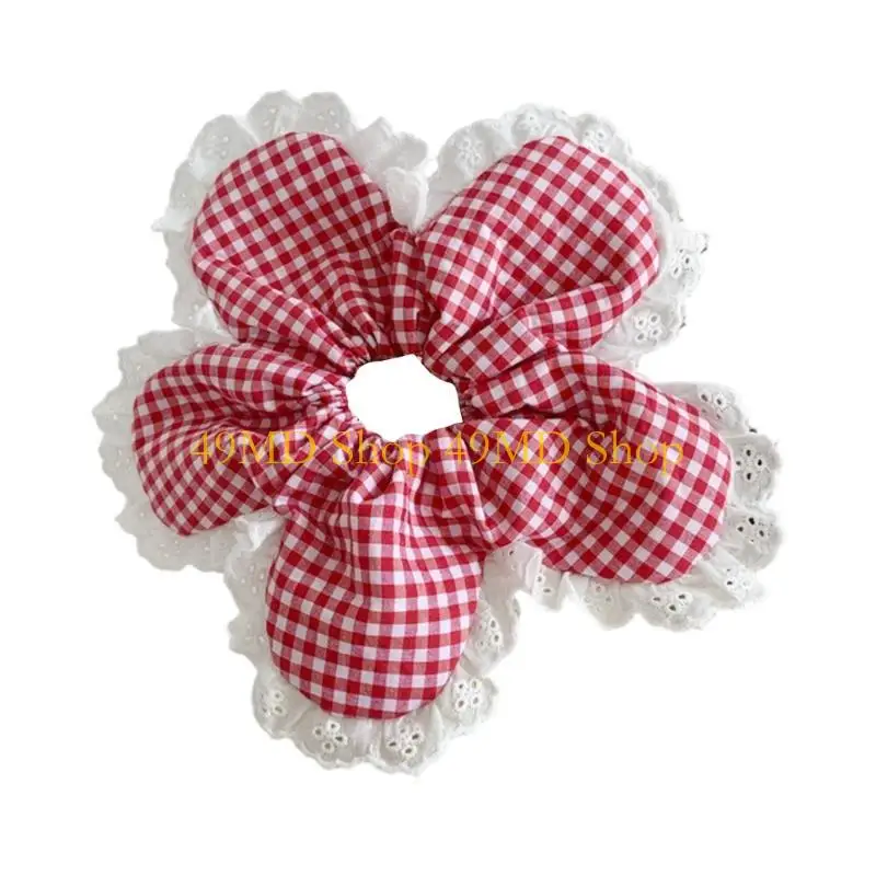 

49MD Multifunction Girl Hair Ring Lace Flower Headband Ornament Accessory
