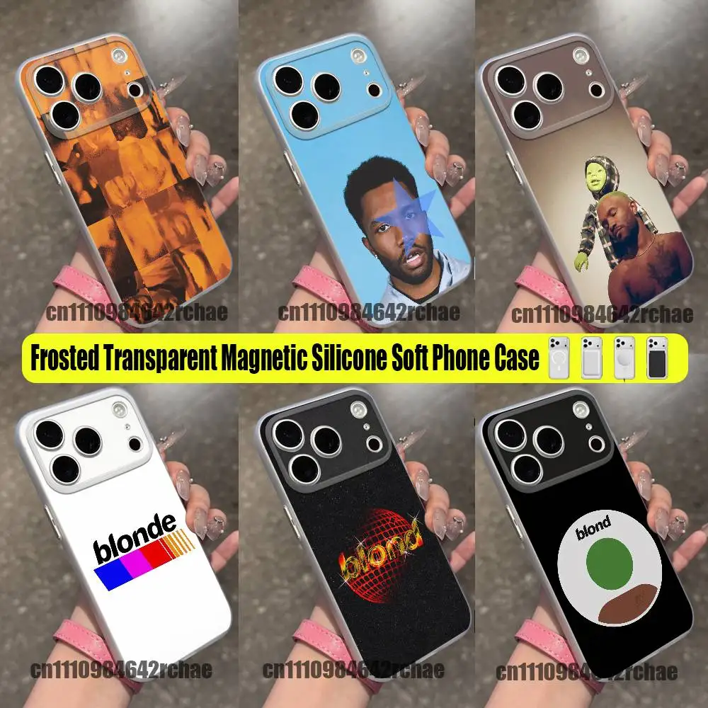For Frank Ocean Blonde Phone Case For iPhone 15 12 11 14 13 16 17 E Pro Max Plus Mini Air For Magsafe Magnetic Clear