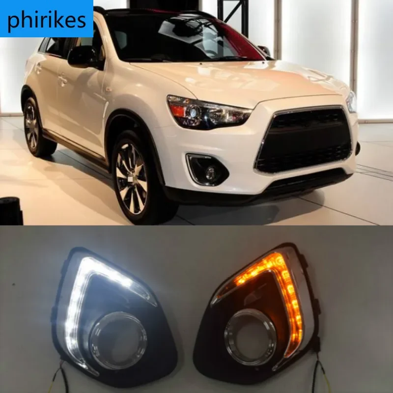 

1 Set LED DRL Daytime Running Lights Daylight Waterproof Fog Head Lamp For Mitsubishi ASX 2013 2014 2015