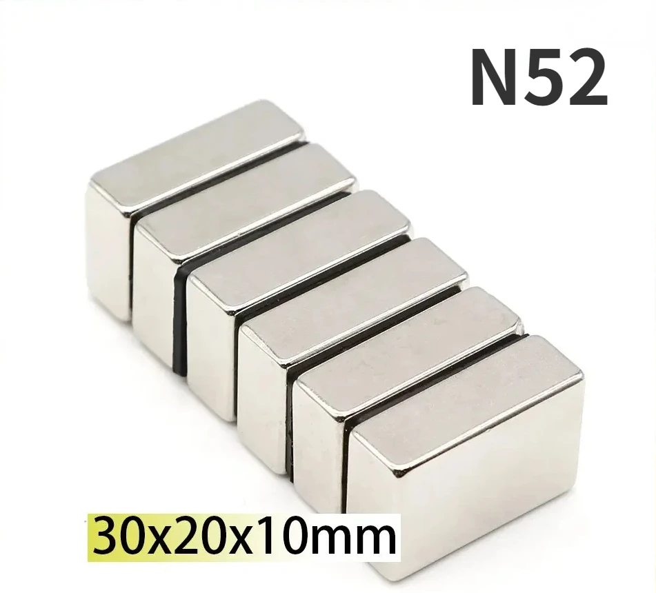 

N52 30x20x10mm Rectangle N35 Neodymium Block Strong Magnets Rare Earth Original Generation Heat System Motor Search