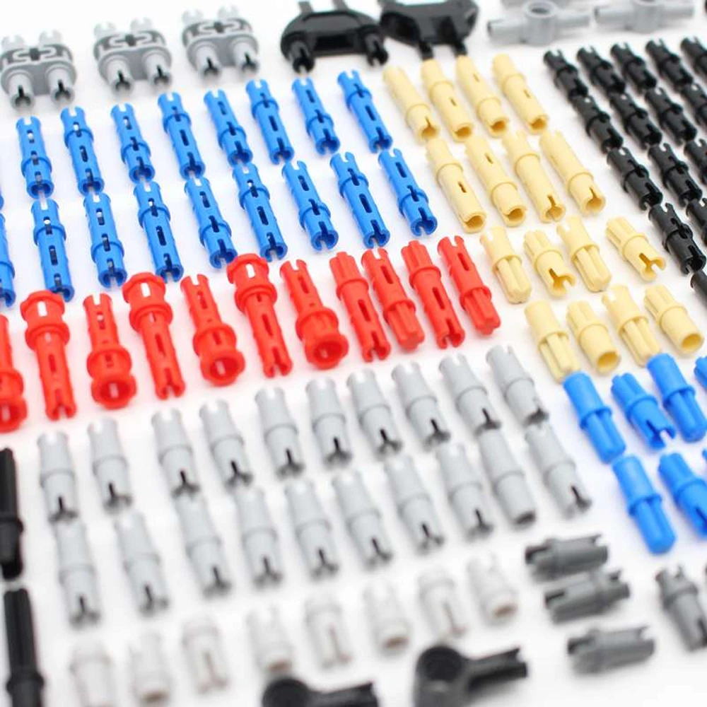 174 Stück technische Teile Pin Bulk Set 1x2 1x3 Kreuz achs stift verbinder kompatibel mit Legoeds Bausteinen