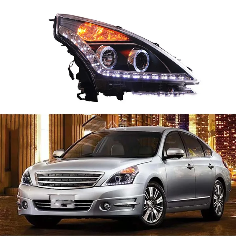 Car LED Headlight Assembly For Nissan Teana 2008-2012 Streamer Turn Signal Indicator Daytime Running Light Front Lamp