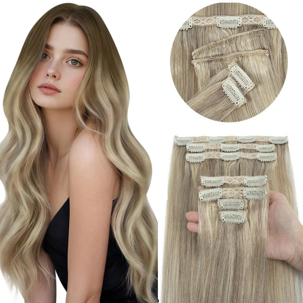 

Бразильские прямые накладные пряди из 100% натуральных волос Remy, машинной работы, 7 частей, полный комплект для головы, 14-24 дюйма, натуральный вид, для женщин