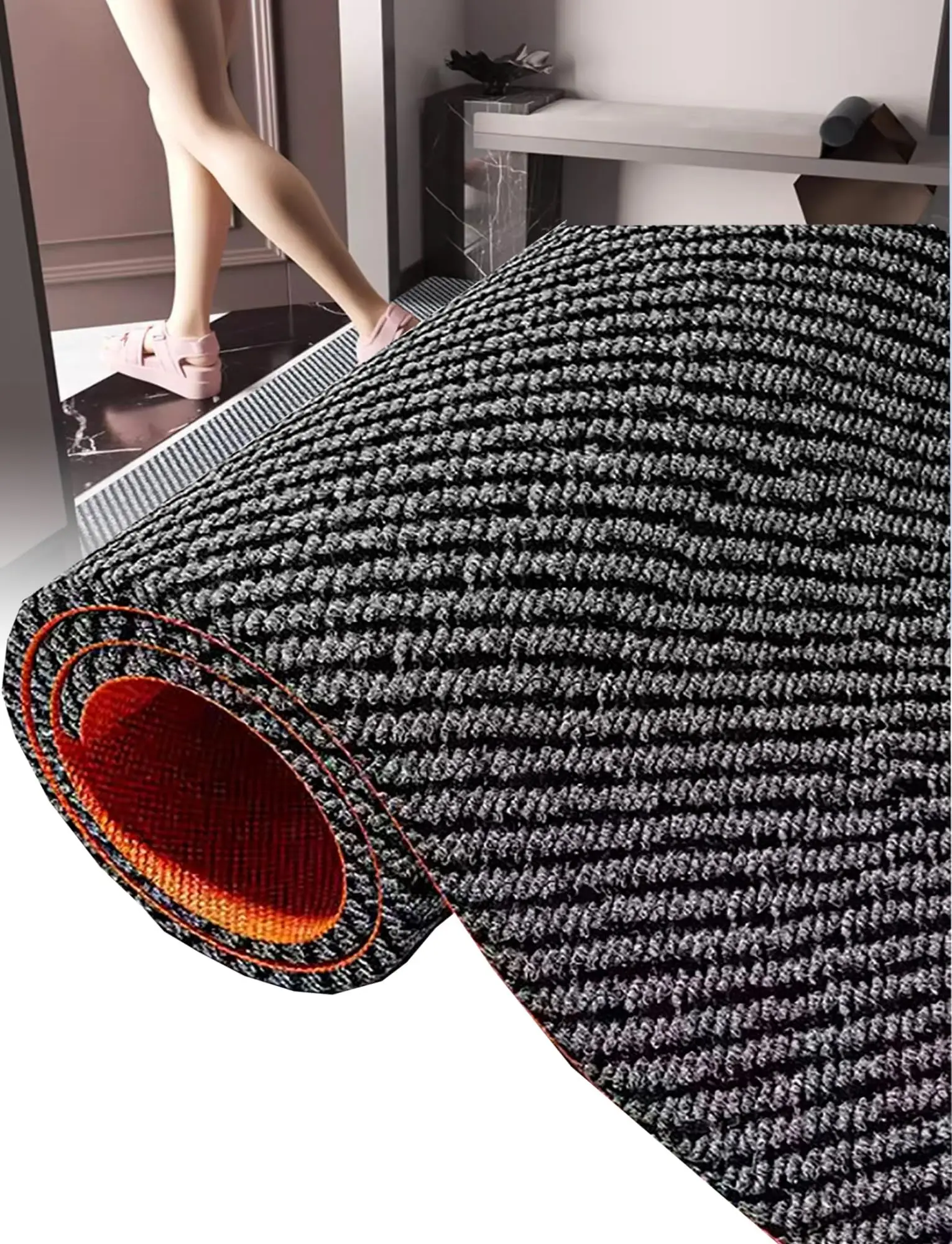 Thickened and Heavy-Duty Large-Area Carpet, Non-Slip and Trimmable, for Commercial Offices, Full Bedroom Coverage