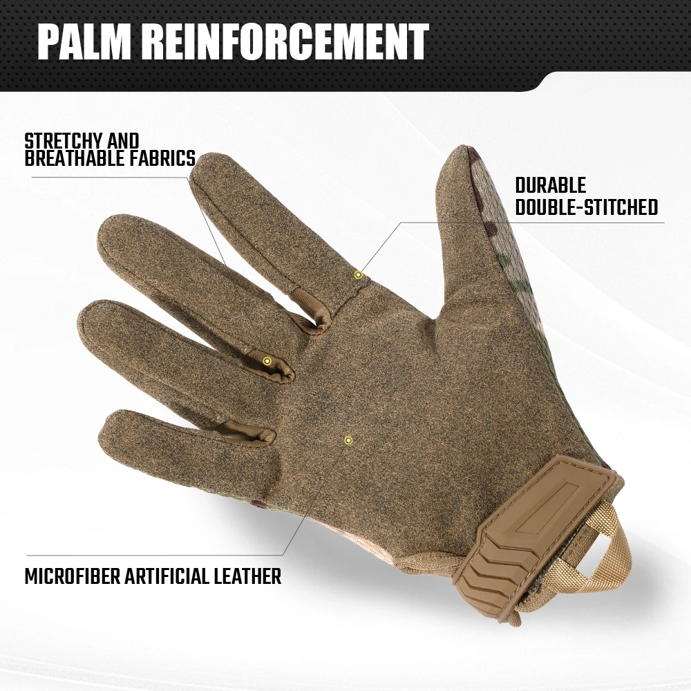 Rękawice taktyczne z ekranem dotykowym Oddychające rękawice do paintballa Airsoft Strzelanie bojowe Piesze wycieczki Myślistwo Rękawice z pełnym