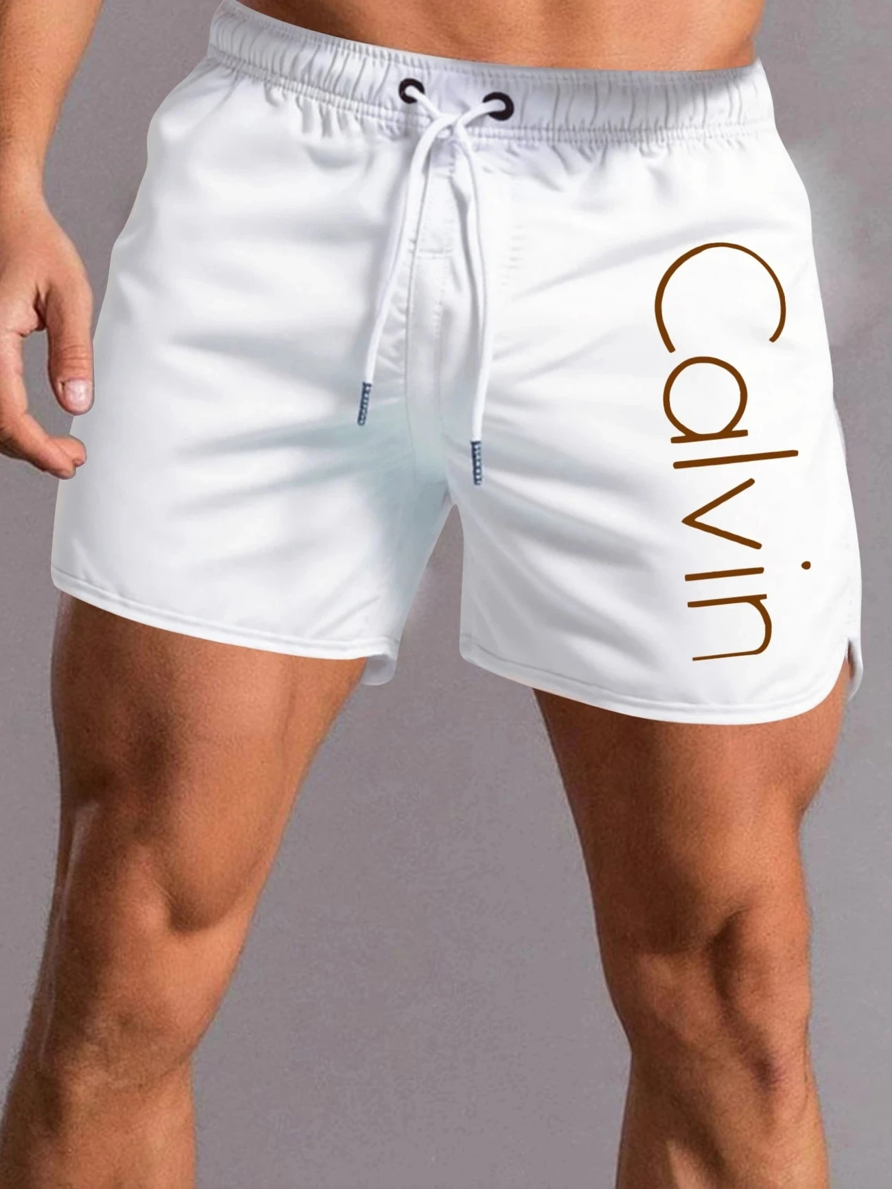 

2026 Новые мужские пляжные шорты с принтом, летние модные мужские повседневные спортивные шорты для бега