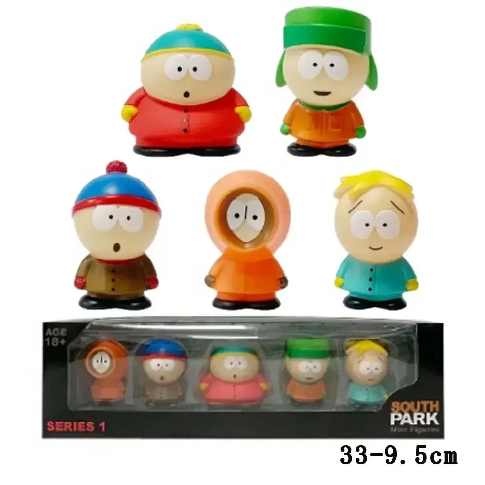 6Pcs/Set South Park Anime Figure The Stick of Truth Kenny McCormick Stan Marsh Cute Lovely Dolls American Band Ornaments