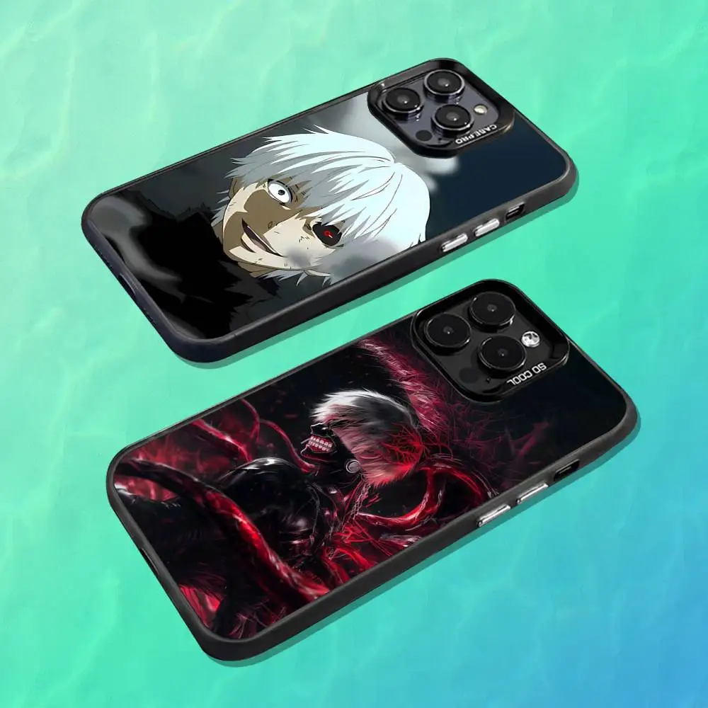 

Anime K-Kaneki M-Mangas Phone Case For iPhone 16,15,14,13,12,11,Mini,Pro,MAX Black Matte Shockproof Cover