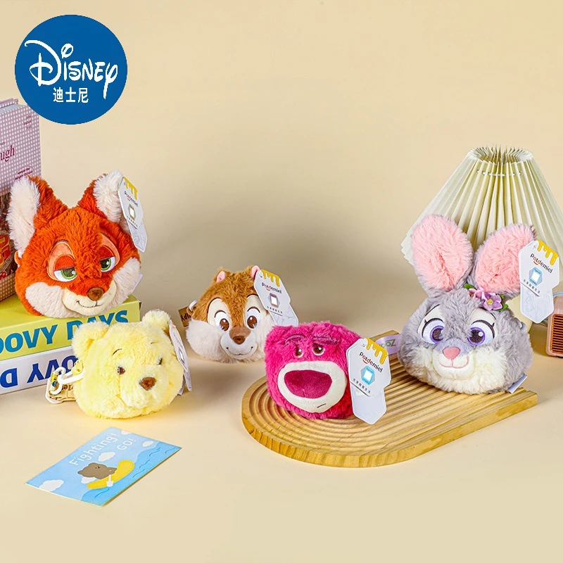 

Disney 2025 Kawaii Strawberry Winnie The Pooh Kiki Judy Rabbit Nick Fox Plush Doll Messenger Bag Best Birthday Gift for Girls
