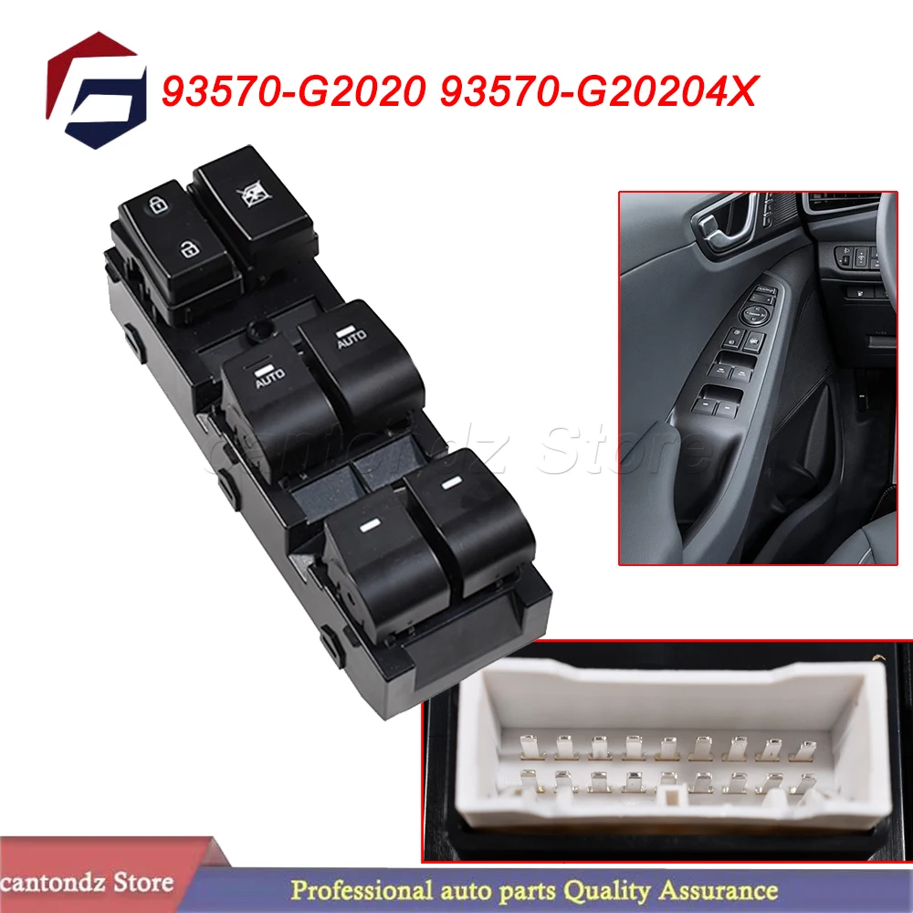 Car Electric Power Master Window Switch Button Set 93570-G2020 93570-G20204X For Hyundai Ioniq 2017 2018 2019 2020 2021