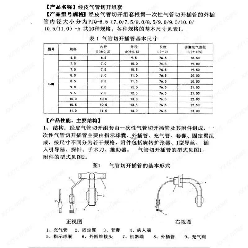 Disposable Percutaneous Tracheotomy Set Mirror Introducer