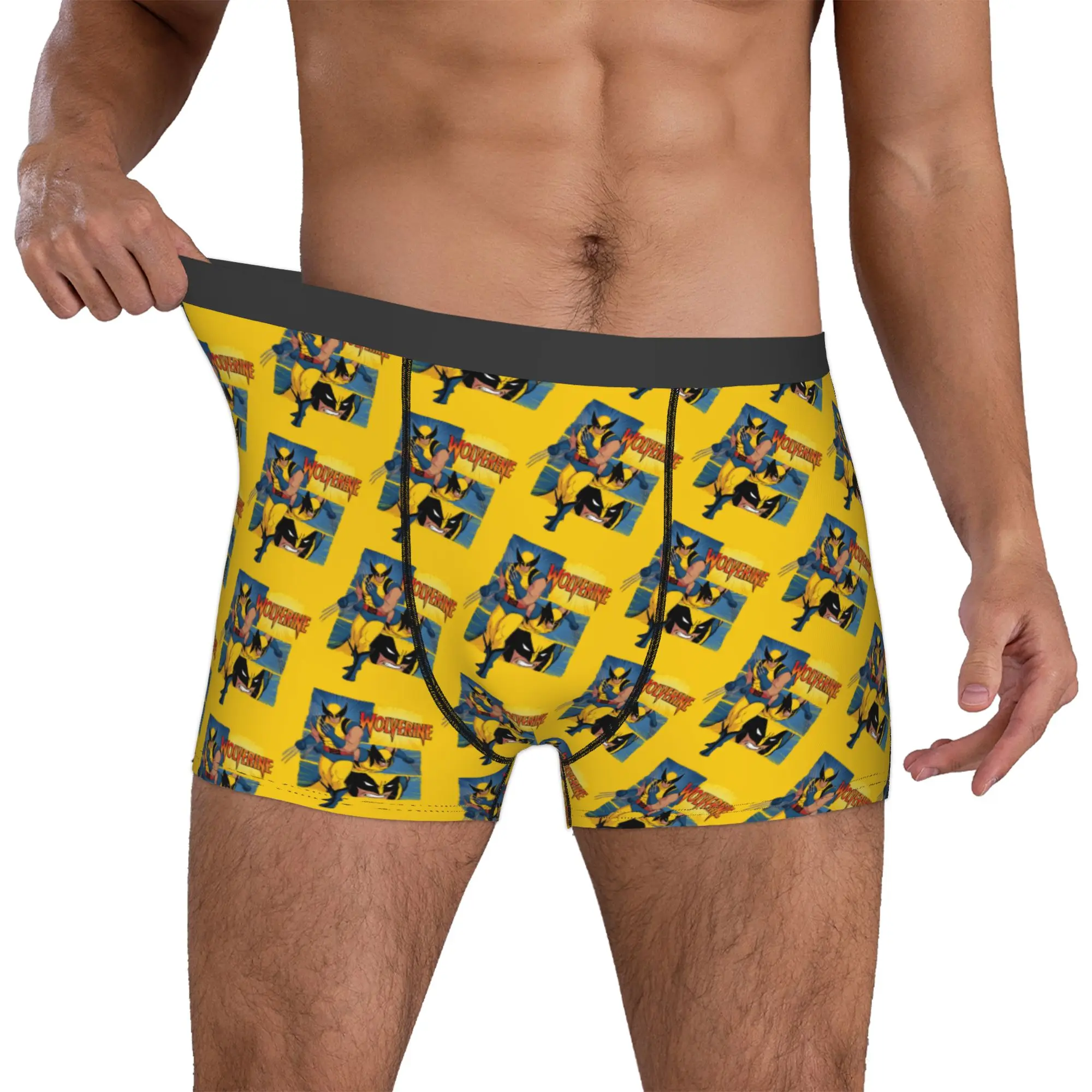 

Custom W-Wolverines Underwear Men Stretch Comics Boxer Briefs Shorts Panties Soft Underpants For Homme