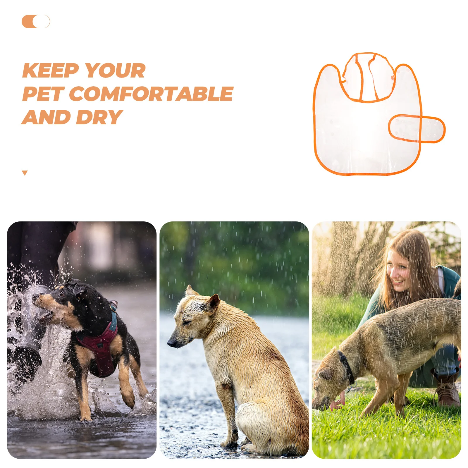 

Pet Dog Raincoat Waterproof Hooded Jacket For Small Medium Large Dogs Outdoor Use Raincoats For Dogs Hiking Park Beach