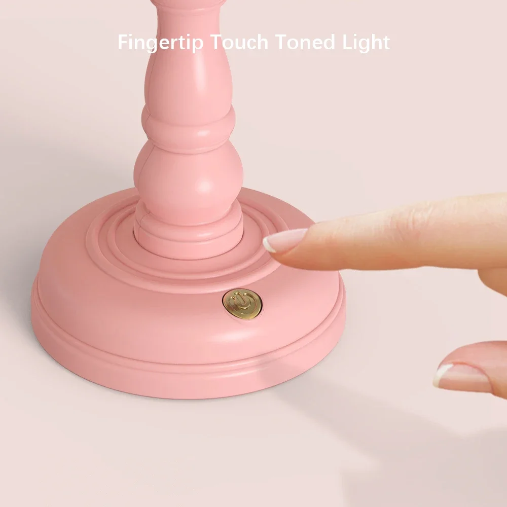 Retro Night Lights, Small Touchable Table Lamp, USB Rechargeable Atmosphere Lighting for Bedroom Kids Study Room Camp Home Decor