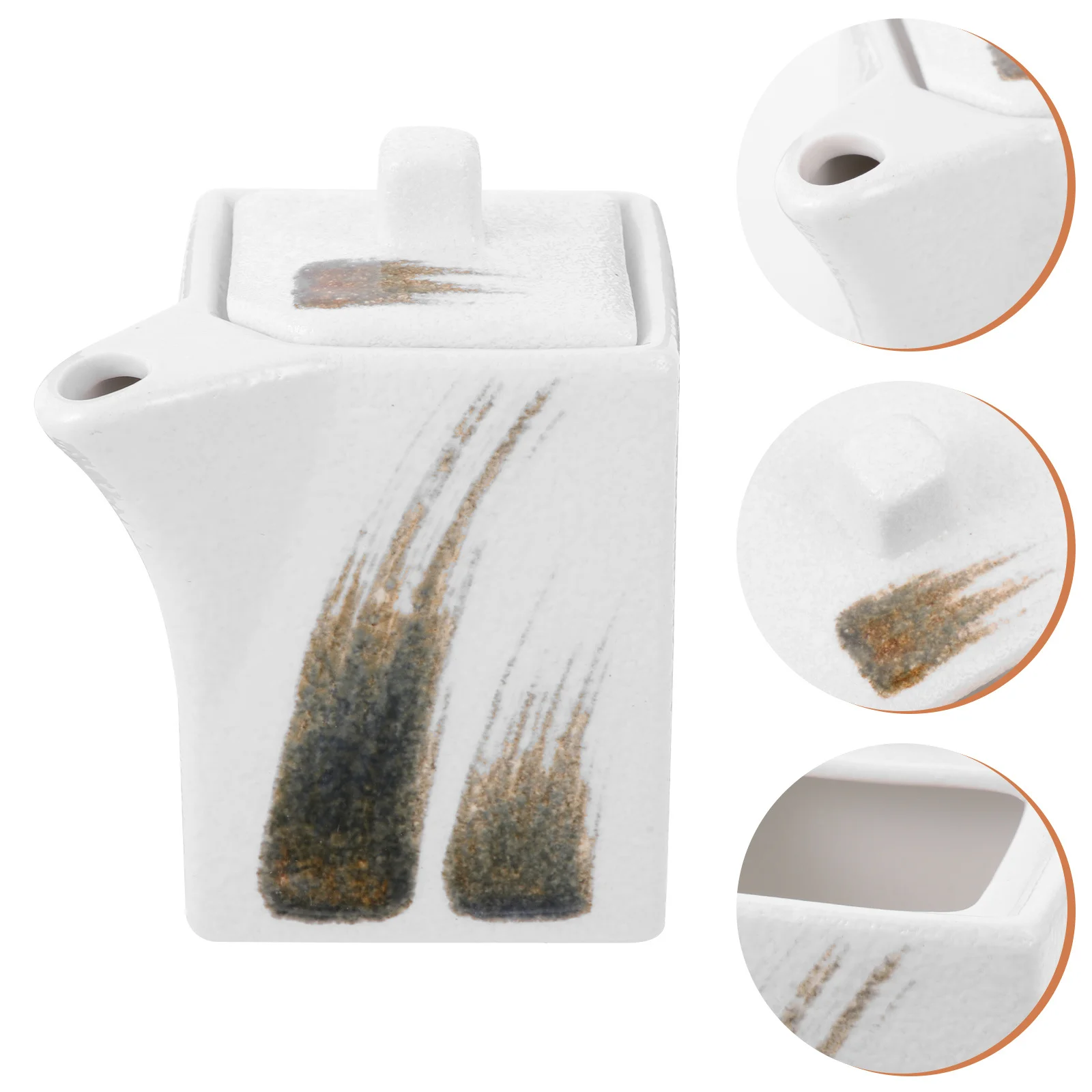 

Seasoning Jar Ceramic Wear Resistant Easy to Clean Soy Sauce Container Vinegar Pot Kitchen Storage Bottle Home Seasoning Jar