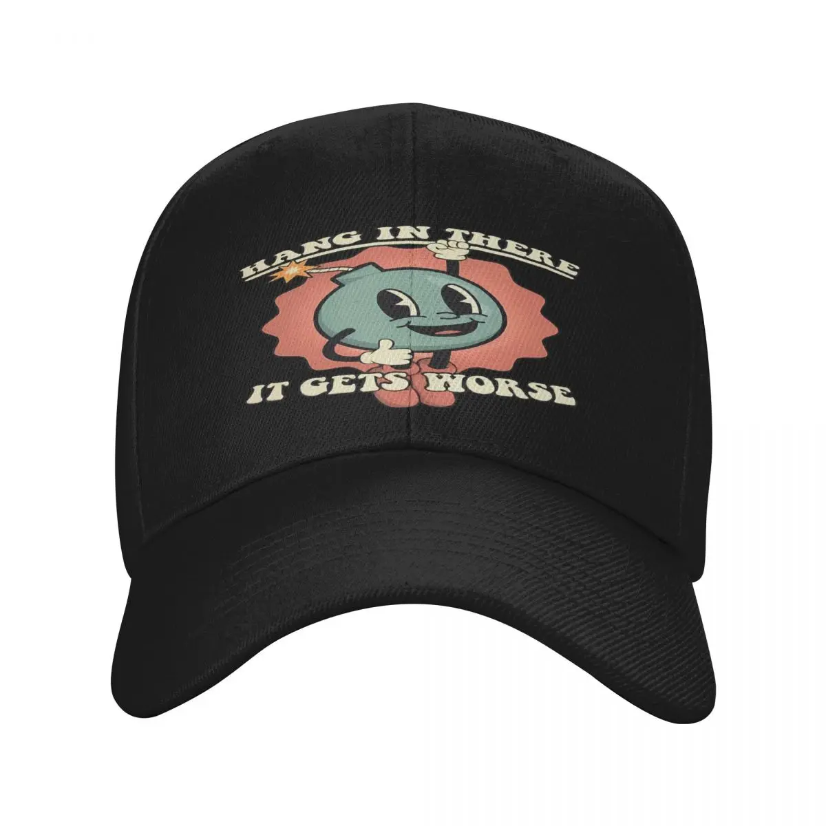 Hang In There It Gets Worse Men Cap Ball Cap Baseball Cap Baseball Cap Men Man Hat Baseball Cap