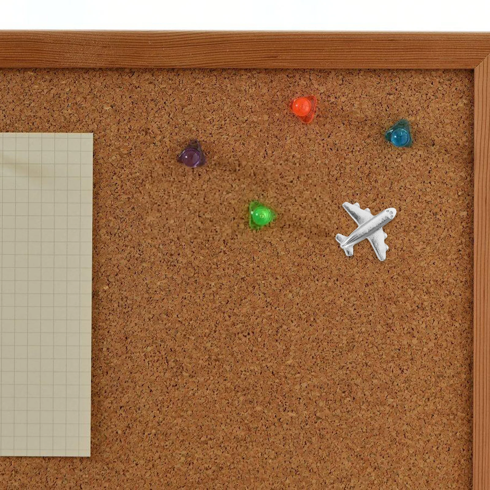 

24Pcs Cute Airplane Pushpins Stylish Metal Tacks for Craft Wall Hanging Map Display Bulletin Board Decorative Pins Office School