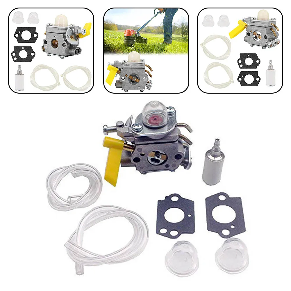 Complete Carburetor Kit for 25cc 26cc String Trimmer and Blower Compatible with C1U H60E H60D for Easy Installation