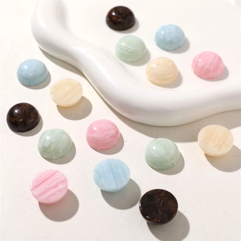 Wholesale 100pcs/lot 18mm color print geometry rounds shape resin cabochon beads diy jewelry garment accessory