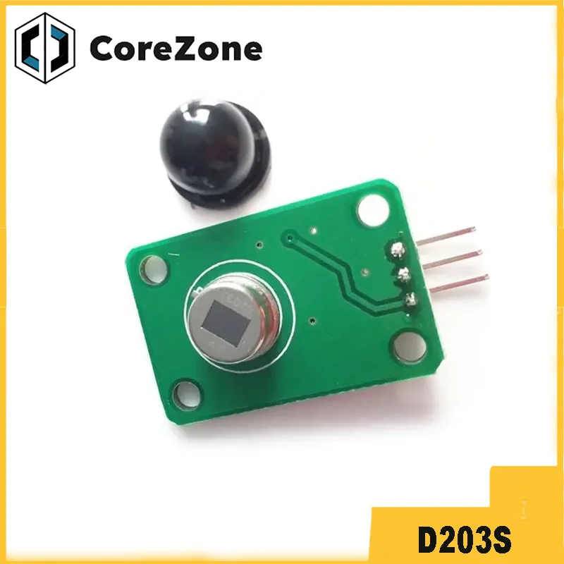Human body infrared sensor D203S pyroelectric probe switch 011050 black lens