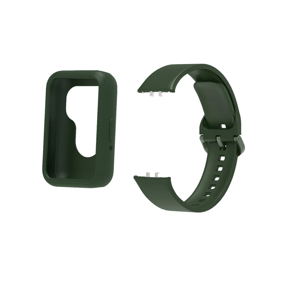 ชุดสายนาฬิกาข้อมือซิลิโคนสำหรับ Samsung Galaxy Fit3สายรัดข้อมือปรับได้สายรัดข้อมือสมาร์ทวอทช์ป้องกันรอยขีดข่วนตก