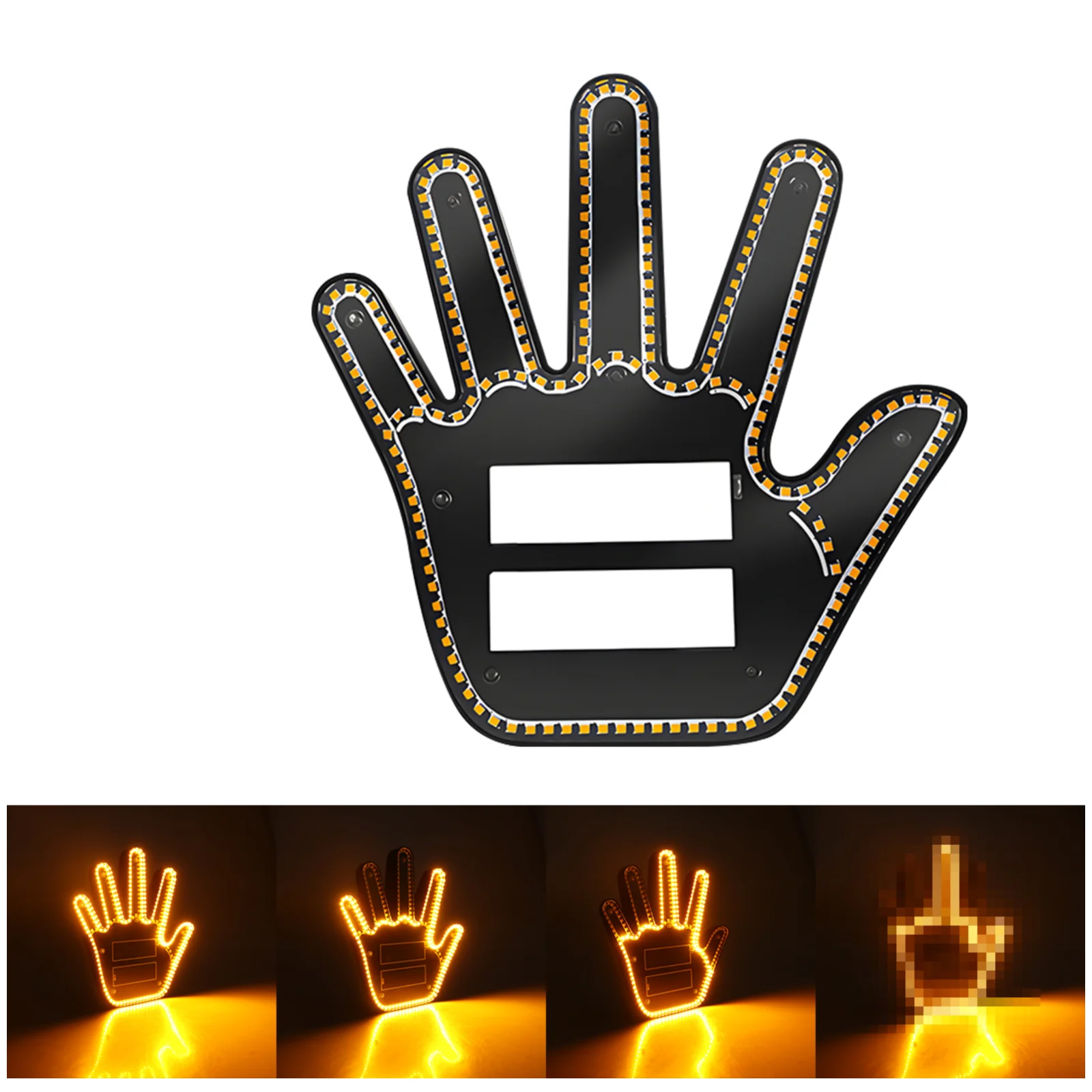 

Car Finger Lights Remote Control Led Hand Signals Warning Light Gift Accessorie Fun Truck Gesture Atmospheric Lights Decorative