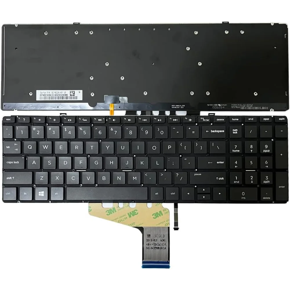 키보드 백라이트 미국 교체, HP Spectre X360 15-CH 15T-CH000 15-DF L30531-DH1 15-CH008CA 15-CH010CA 15-CH011DX