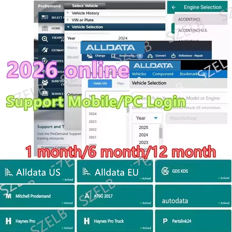 

Alldata US EU 2026 Online Account Car Repair Software Mit-chell autodata Combination Car Data Full Pack Support Mobile Login