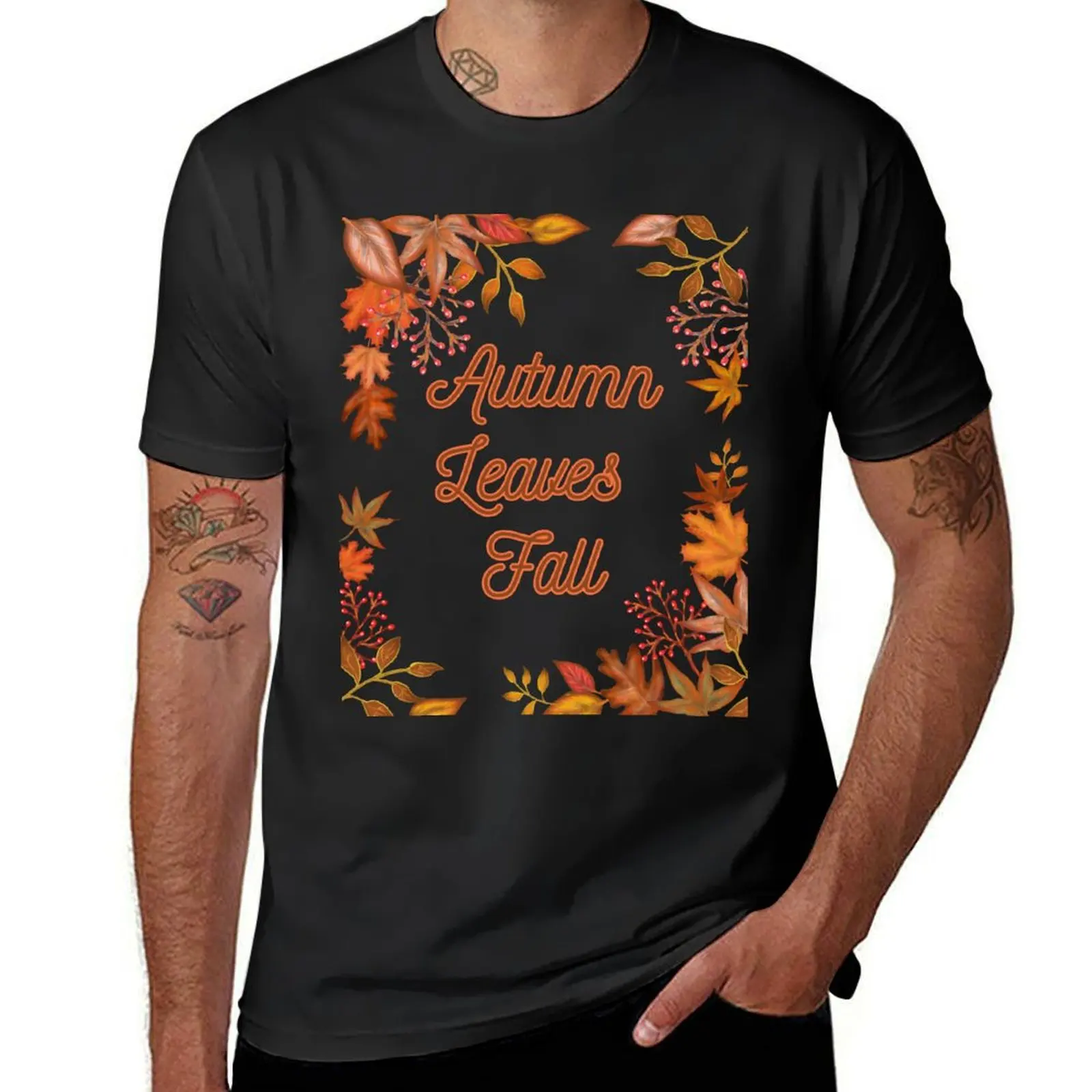 Autumn Leaves Fall, Foliage Design T-Shirt blanks sublime cute clothes funnys plain t shirts men