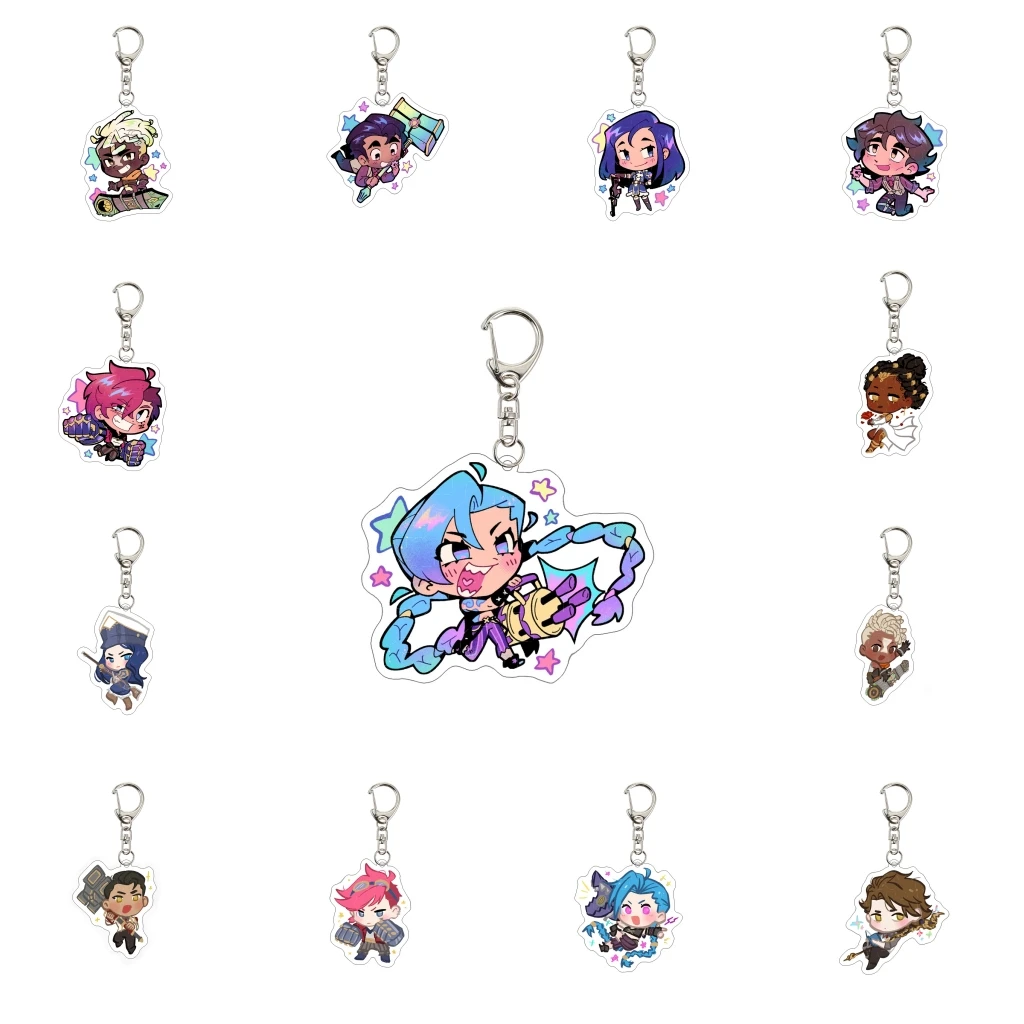 Game LOL Ryze Anbesa Kog'Maw Rell Cosplay COSTUME Acrylic Keychain Key Accessories Pendant Prop Xmas Gilf