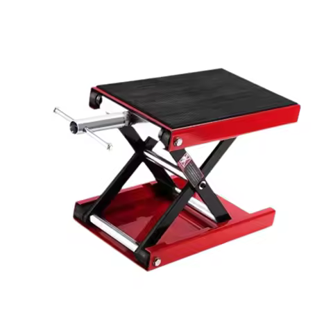 Generic Motorcycle Center Scissor Lift Jack, Motorcycle Tool, Portable Wide Deck Hoist Crank Center Stand for Dirt Bikes