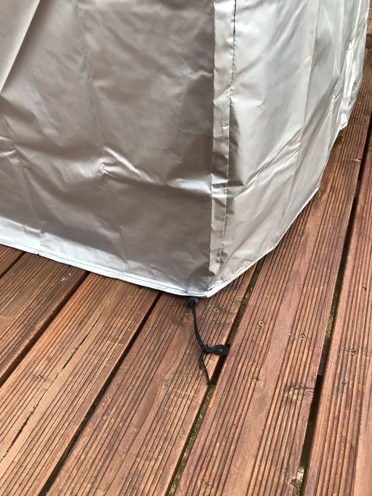 Wasserdichte Abdeckungen für Terrassen- und Gartenmöbel in 90er-Größen – staubdichte Regen- und Schneestuhl-Sofa-Tischabdeckung für den Garten – Detail 14