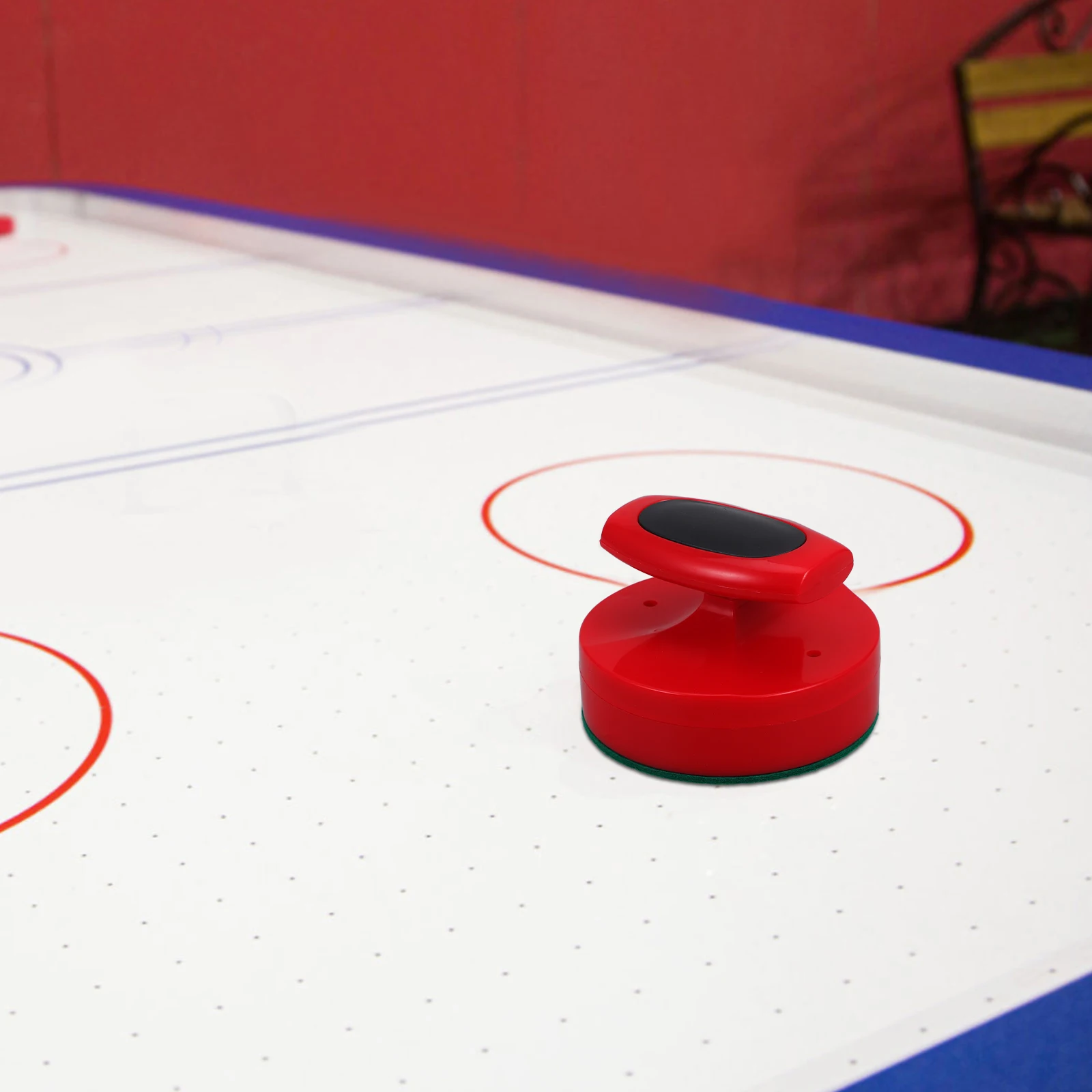 

94mm Red Air Hockey Pusher Paddle Smooth Design Professional Replacement Handle Ice Hockey Parts Gaming Supplies