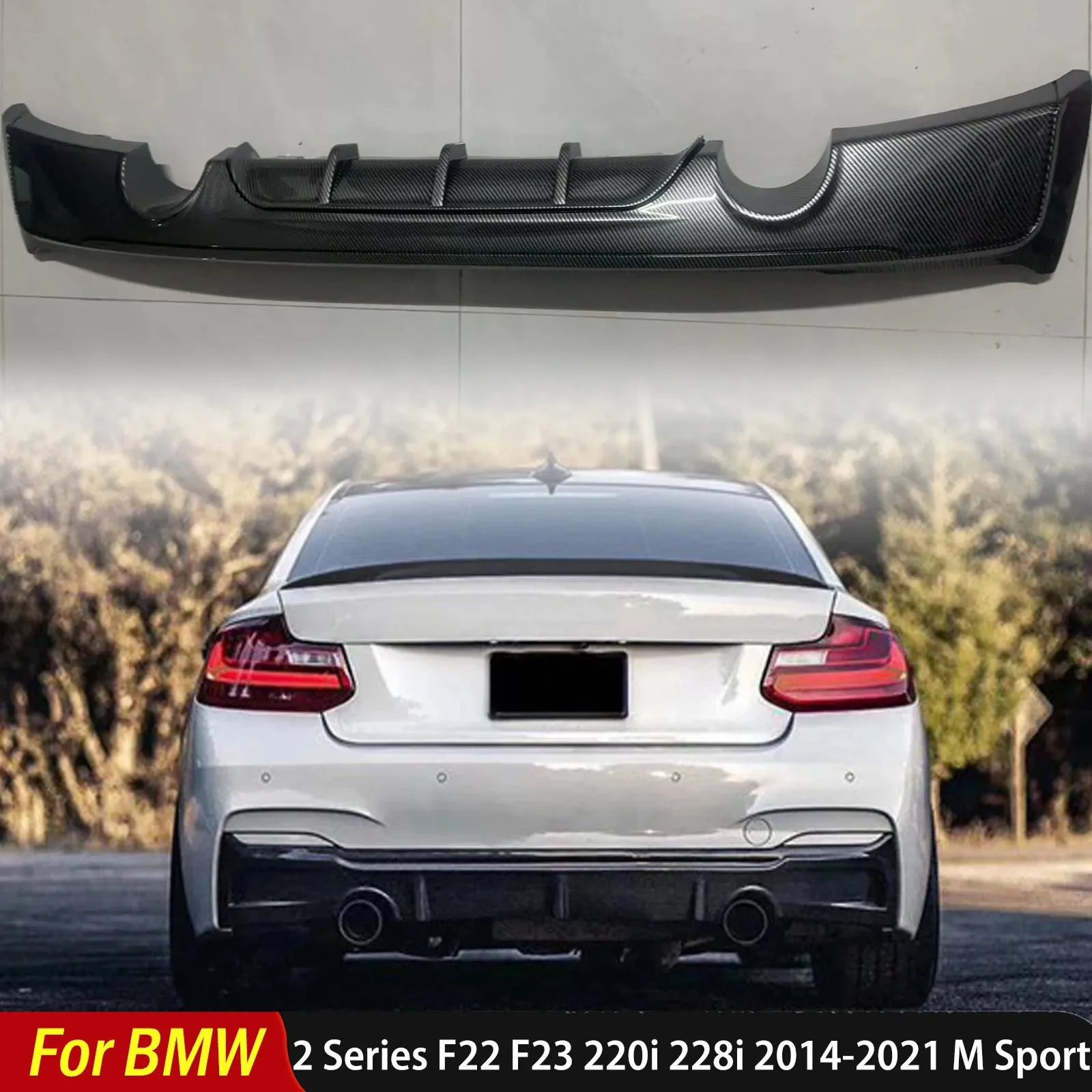لسيارات BMW 2 Series F22 F23 220i 228i 230i M235i M240i كوبيه 2 باب 2014-2021 M Sport M Tech سيارة الجبهة حافة مصد السيارة الفاصل المفسد #1