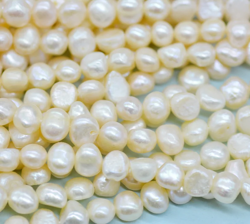 Natural pink pearl  10strand  6-7mm  AAA diy   freshwater pearl bead nugget shape