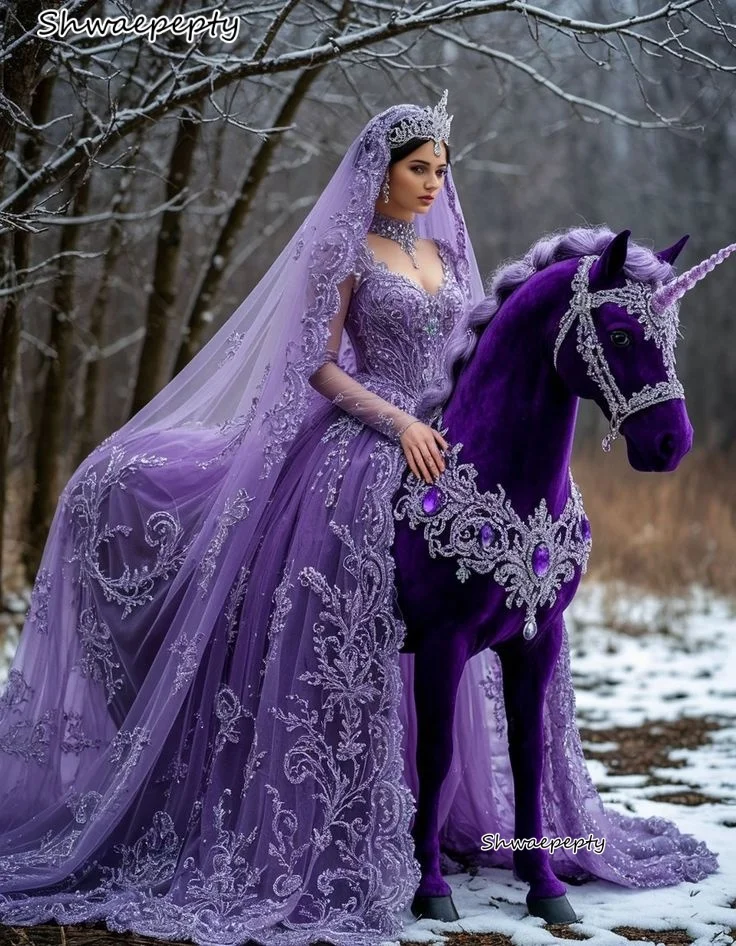 Mittelalterliches Märchenhaftes Spitzen-Brautkleid mit Langen Ärmeln, Prinzessinnen-Hochzeitskleid in Lavendel und Olivgrün, Maßgeschneidertes Langes Brautkleid