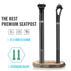 Lexon Carbon Seatpost 27.2/31.6MM l 350/400mm 5mm offset seat Tube Mountain Bicycle MTB Road Gravel Seating Cycling Accessories