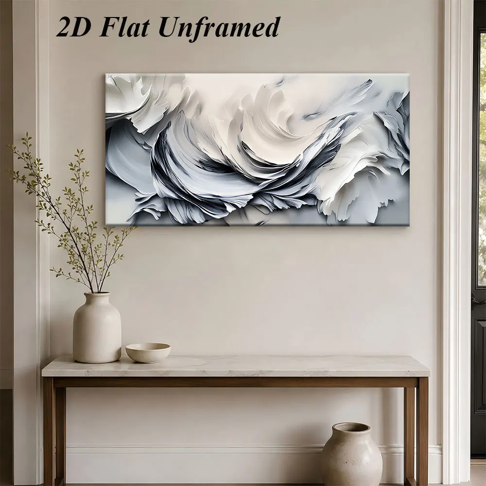 (1PC Unframe)1 modern abstract line decoration painting, simple bedroom entrance mural, frameless painting, 2D plan