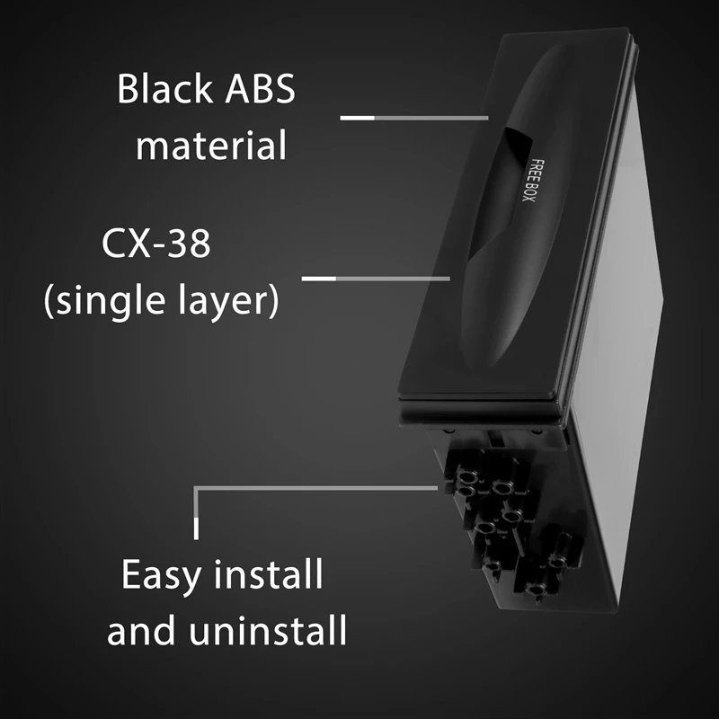 Uniwersalny pojemnik samochodowy CX-38 pojedyncza warstwa Auto pojedynczy Din Dash Radio Pocket-Kit 177x50x120mm