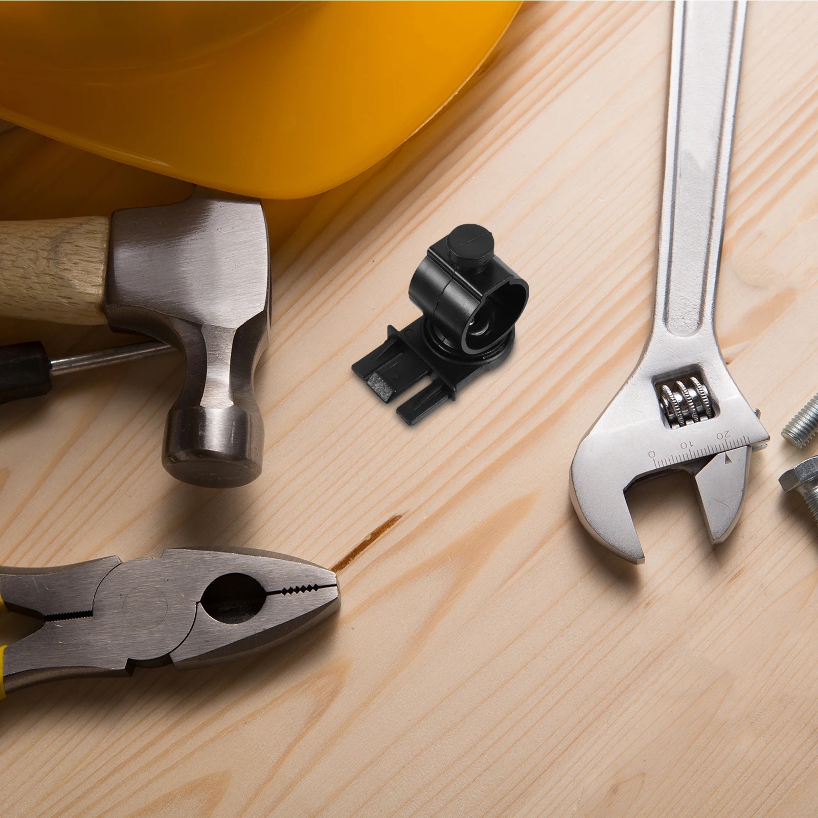 

Hard Hat Headlight Stand Flashlight Mount Holder Clip Safety Buckle Bracket Lightweight Portable Construction