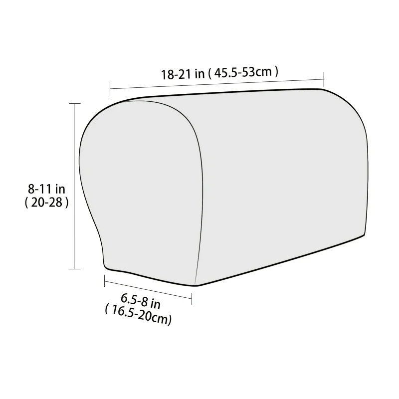 2pcs/set Sofa Armrest Covers Simple Solid Color Sofa Arm Slipcover Anti-dirty Elastic Couch Armchair Protector Cover Home Decor