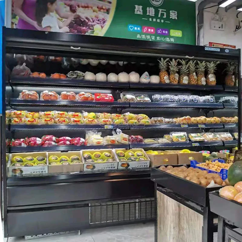 Customized Supermarket Display Fridge Beverage Drink Refrigerator Multideck Open Chiller Showcase Commercial Grade System