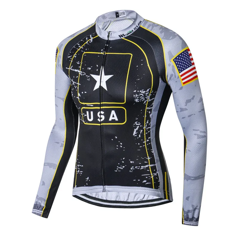 

Weimostar USA Cycling Jersey Long Sleeve Men Autumn Bike Shirts For Cycling Clothing Pro Team Biking Tops Road Bicycle Jacket